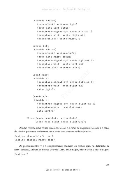 ProgramaÃ§Ã£o Funcional e Concorrente com Scheme