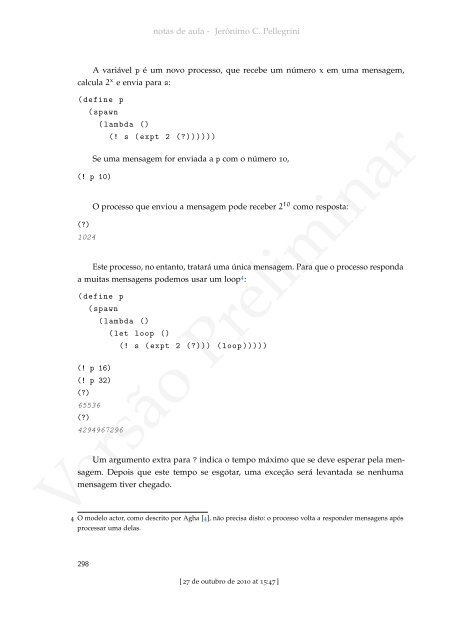 ProgramaÃ§Ã£o Funcional e Concorrente com Scheme