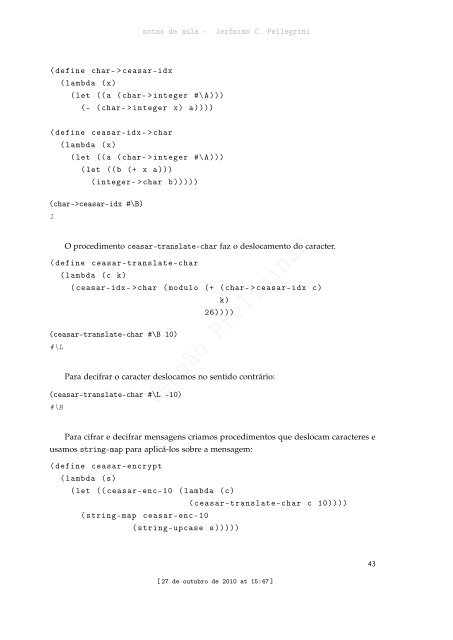 ProgramaÃ§Ã£o Funcional e Concorrente com Scheme