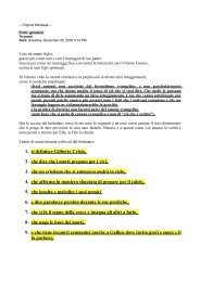 Lettera di Gilberto Perri riguardo Vittorio Fiorese accusato - PaceTv.it