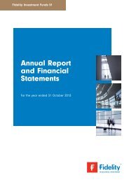 Annual Report and Documents - Fidelity Worldwide Investment