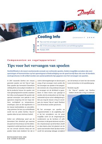 Tips voor het vervangen van spoelen Cooling Info - Danfoss