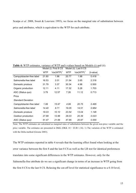 The Effect of Learning and Fatigue on Preferences and WTP in a ...