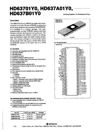 HD63701 Y0, HD637A01 Y0, —~——— HDG37BO1 Y0 - Home