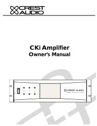 Cki S - Manual - Crest Audio
