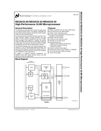 NS32532-20 NS32532-25 NS32532-30 High-Performance 32-Bit ...