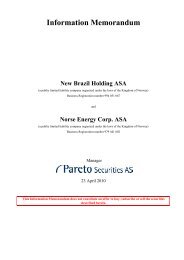 Preliminary Merger Information Memorandum 23 ... - Panoro Energy