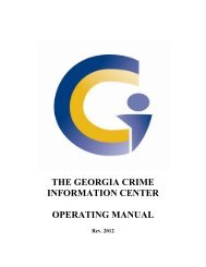 the georgia crime information center operating manual - GBI LMS