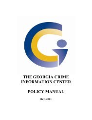 the georgia crime information center policy manual - GBI LMS