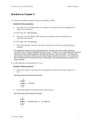 Solutions to Chapter 4 - Communication Networks