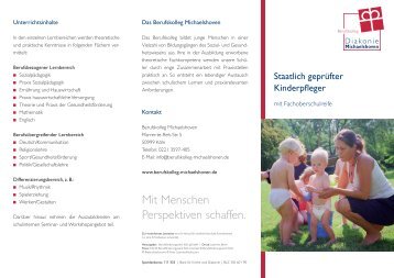 Staatlich geprüfter Kinderpfleger - Diakonie Michaelshoven