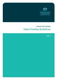Literature Review: Infant Feeding Guidelines - National Health and ...