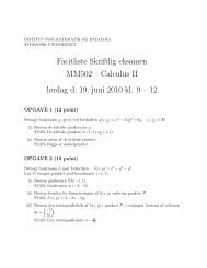 MM502facit - Institut for Matematik og Datalogi - Syddansk Universitet