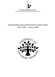 TIDLIGERE EKSAMENSOPGAVER MM01 Juni 1993 â marts 2006