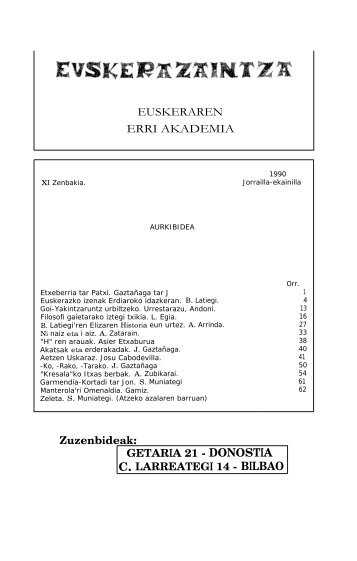 EUSKERAREN ERRI AKADEMIA - Euskerazaintza