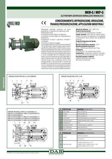 condizionamento, refrigerazione, irrigazione ... - DAB Pumps S.p.a.