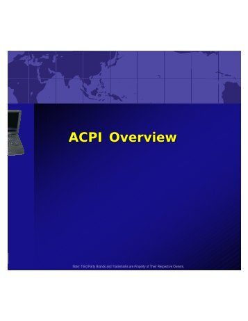 ACPI Overview