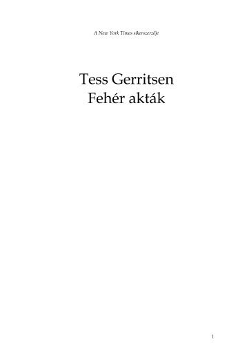 Tess Gerritsen FehÃ©r aktÃ¡k