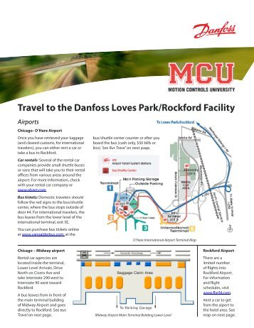 Travel to the Danfoss Loves Park/Rockford Facility