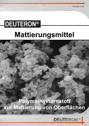 Mattierungsmittel Polymethylharnstoff zur ... - Deuteron GmbH