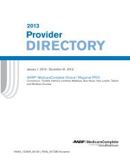 UHC Provider Directory for AARP Medicare Complete Regional PPO