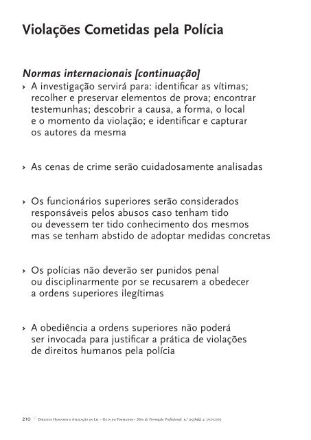 Guia de Direitos Humanos e AplicaÃ§Ã£o da Lei - DHnet