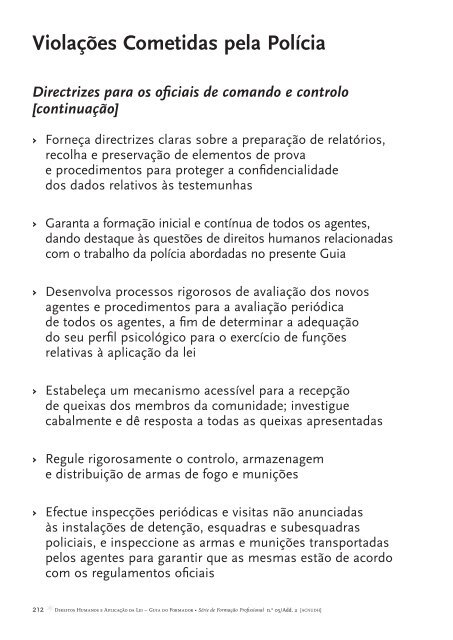 Guia de Direitos Humanos e AplicaÃ§Ã£o da Lei - DHnet