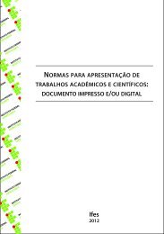 Guia de Normas para a apresentaÃ§Ã£o de trabalhos acadÃªmicos. - Ifes