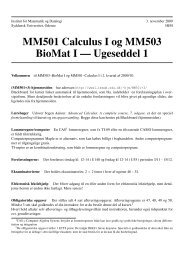 1 - Institut for Matematik og Datalogi - Syddansk Universitet