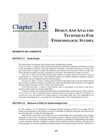 design and analysis techniques for epidemiologic studies - KMPK