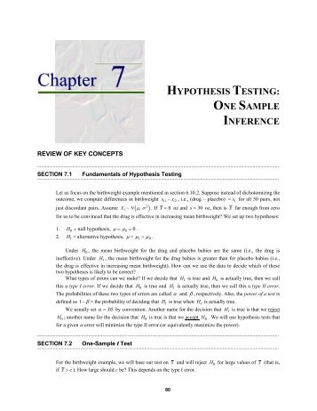 HYPOTHESIS TESTING: ONE SAMPLE INFERENCE - KMPK