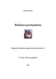 Bakalaura pavārgrāmata - Latvijas Sporta pedagoģijas akadēmija