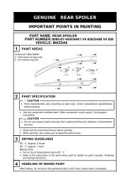 GENUINE REAR SPOILER 1 3 4 2 - Manuale mazda