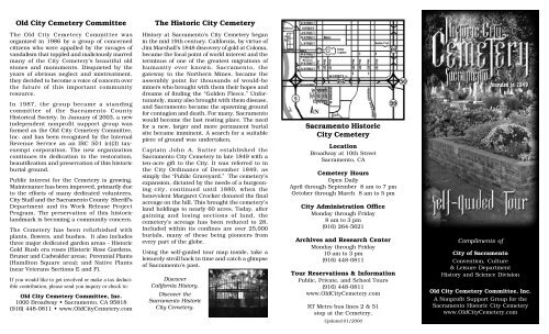 Download the Self Guided Tour Brochure - Old City Cemetery ...