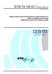 GSM 05.08 version 8.5.0 Release 1999 - ETSI