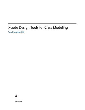 Xcode Design Tools for Class Modeling