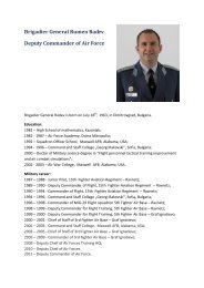 Brigadier General Rumen Radev Deputy Commander of Air Force