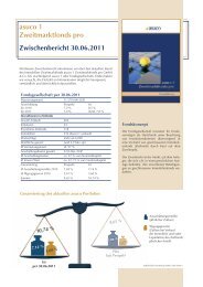 Zwischenbericht 30.06.2011 asuco 1 ... - Asuco Fonds GmbH