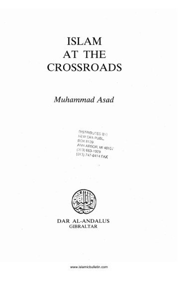 Islam at the Crossroads - Muhammad Asad pdf books