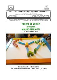 Rodolfo de Bernart presenta MAURO MARIOTTI - Istituto di Terapia ...