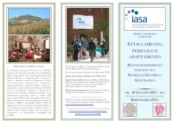 Brochure Bertinoro 2011 - Istituto di Terapia Familiare di Firenze