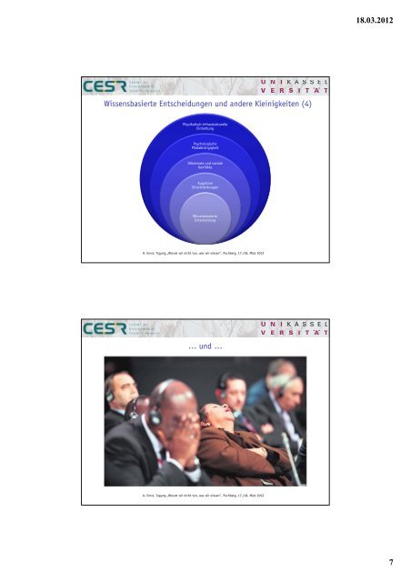 Folien des Vortrags von Dr. Andreas Ernst, Vortragender