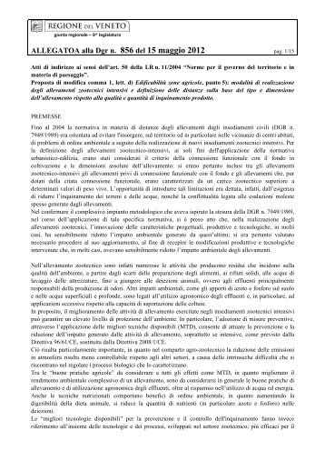 ALLEGATOA alla Dgr n. 856 del 15 maggio 2012 - Bollettino ...