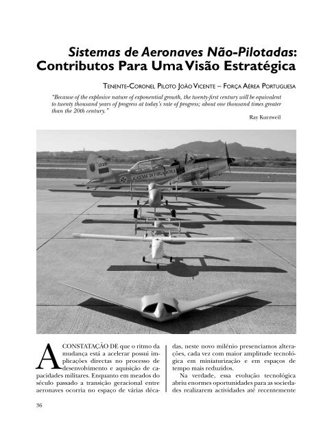 Sistemas de Aeronaves NÃ£o-Pilotadas - Air & Space Power Chronicle
