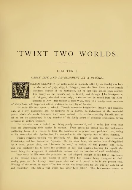 'Twixt two worlds : a narrative of the life and work of William Eglinton