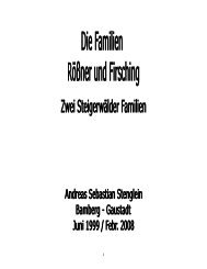 Die Familien Rößner und Firsching, zwei ... - Andreas Stenglein