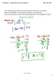 Algebra 1 A Chapter 3 Review Answers
