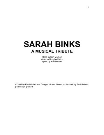 Sarah Binks, A Musical Tribute - Library2