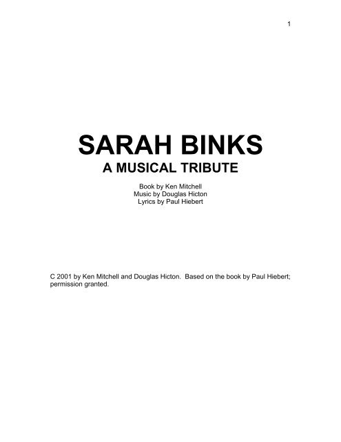 Sarah Binks, A Musical Tribute - Library2