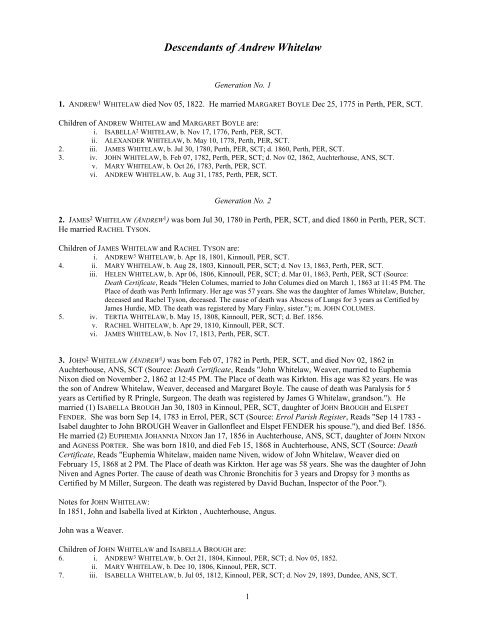 Whitelaw Detailed Smeaton Org